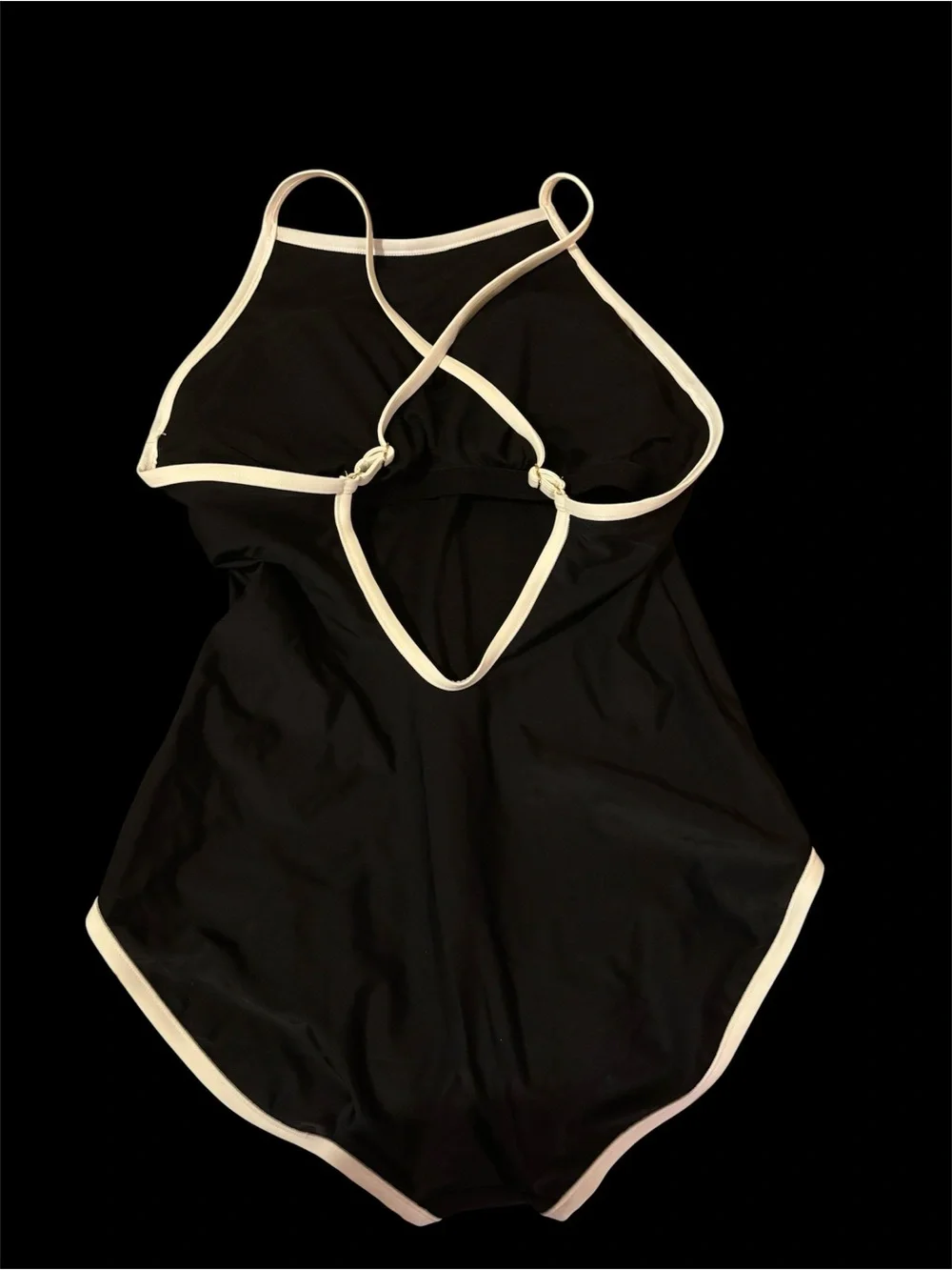 Shade & Shore black high neck full coverage swimsuit L NWT